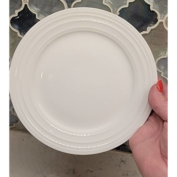 Mikasa Swirl White Bone China salad Plate 7 Set Of 2 - Picture 3 of 8